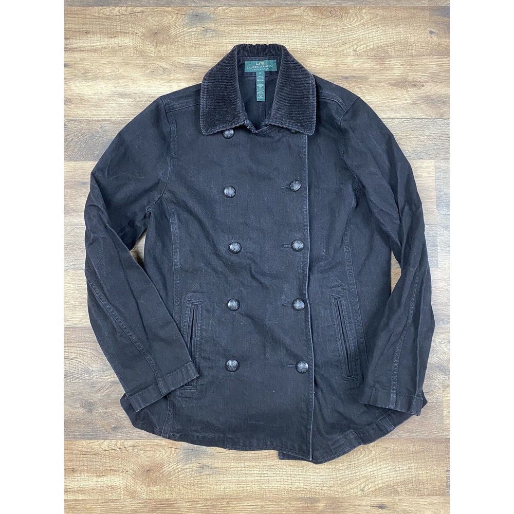 LRL Lauren Jeans Co. Black Jean Jacket Size 10